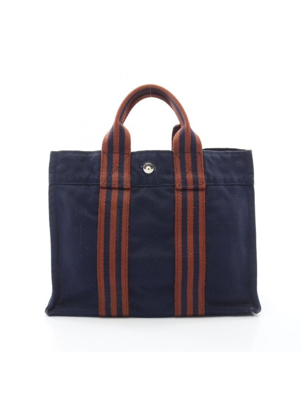 Hermes Tote Bag Fourre Tout PM Navy Canvas